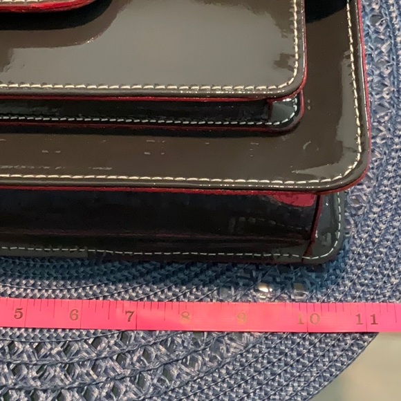 NWT Arcadia Black Patent Leather Shoulder Bag - Picture 15 of 15